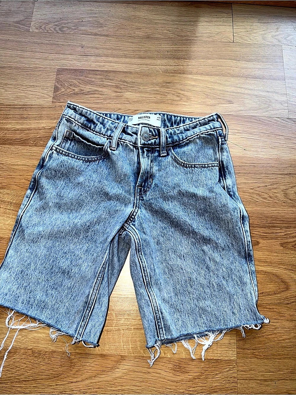 Hollister Low-Rise Baggy Denim Shorts Denim Jean Shorts Waist 000